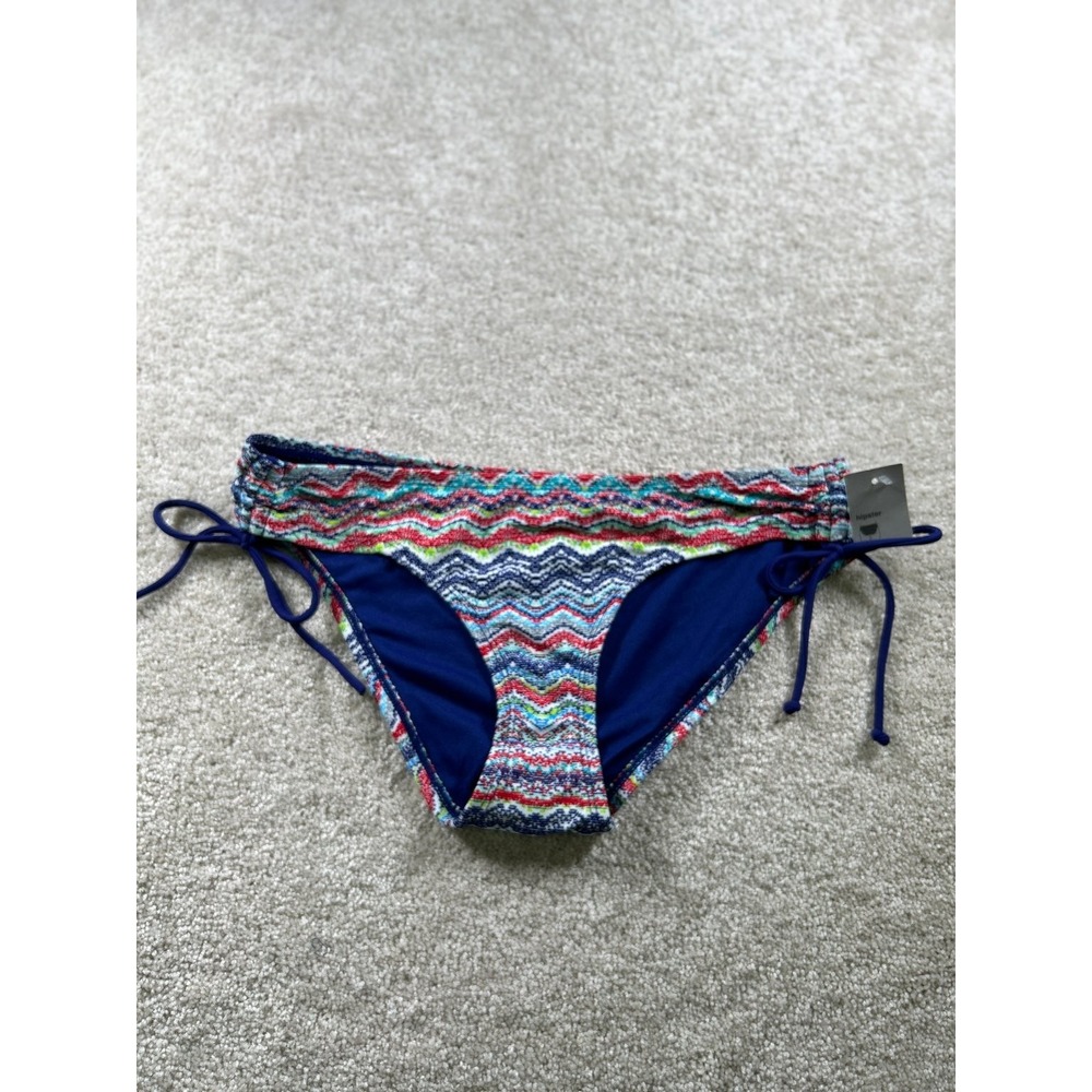 Mossimo Women's Swimwear Hipster Bikini Bottom Small Navy Chevron